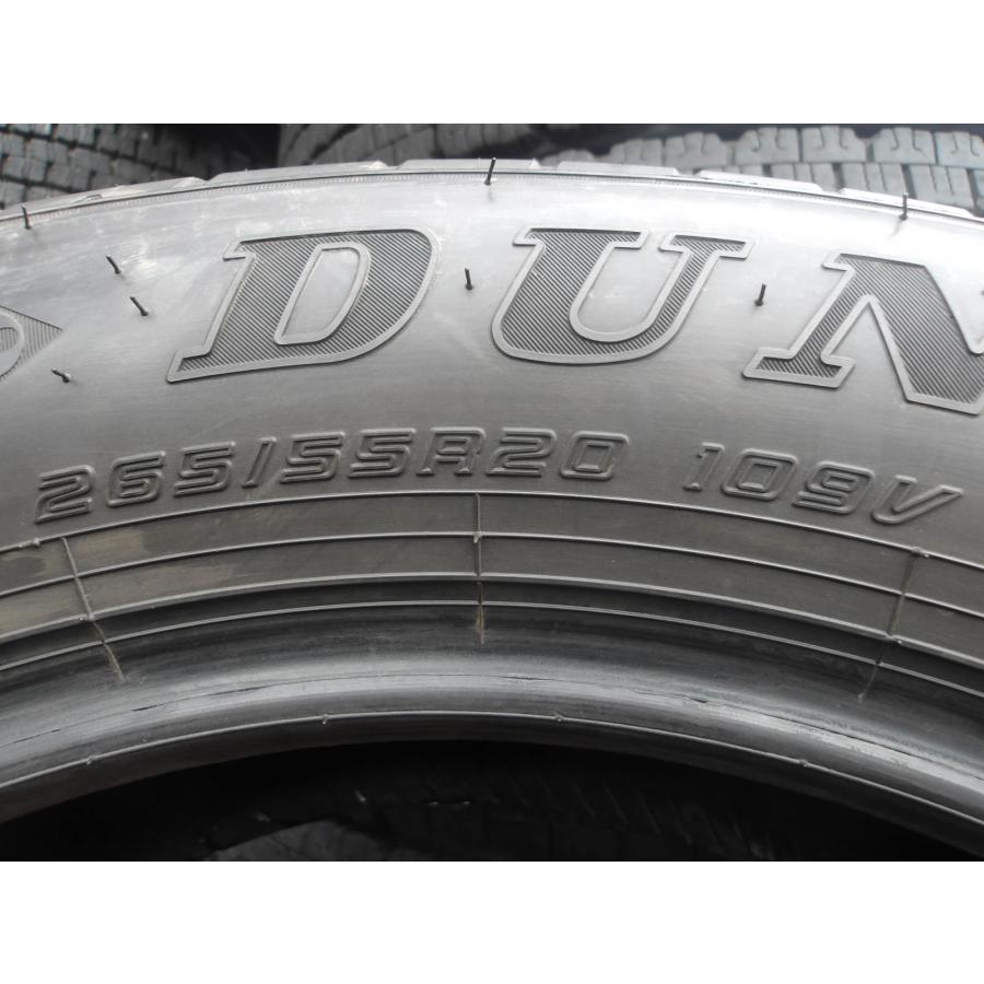 Q329-ソ1 ほぼ未使用 中古タイヤ 送料無料 265/55R20 夏4本セット サマータイヤ 109V 265/55-20 265-55-20 ダンロップ グラントレック PT5Aの画像