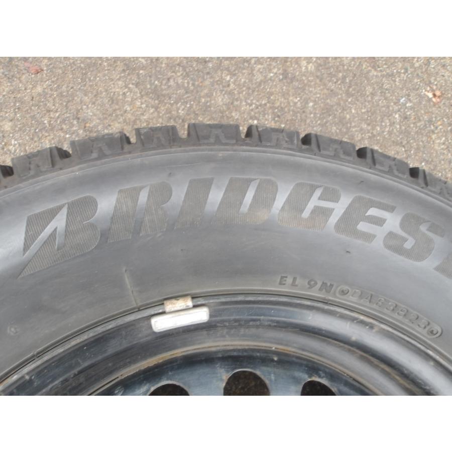 Q403-ソ2 中古タイヤ ホイール 送料無料 195/65R15 冬4本 スタッドレス 91Q 195/65-15 195-65-15 ブリヂストン ブリザック TM-03 15インチ鉄ホイールの画像