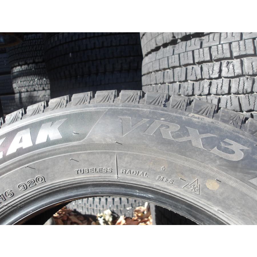 Q40-4 中古タイヤ 送料無料 195/65R16 冬4本セット スタッドレス 92Q 195/65-16 195-65-16 ブリヂストン ブリザック VRX3_7