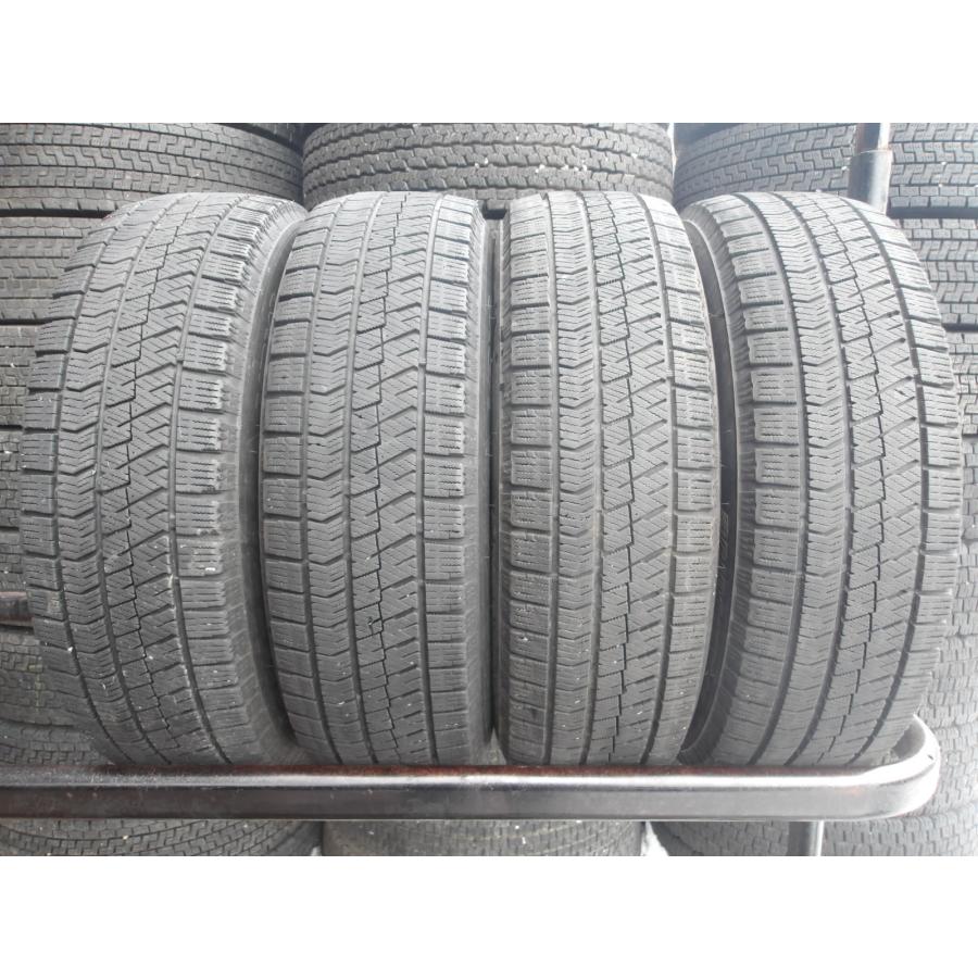 Q561-12 中古タイヤ 送料無料 185/65R15 冬4本セット スタッドレス 88Q