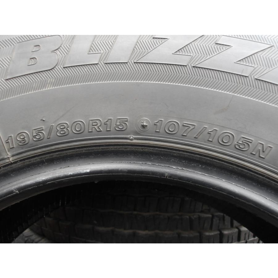 Q712-9 中古タイヤ 送料無料 195/80R15 冬1本 スタッドレス LT 107