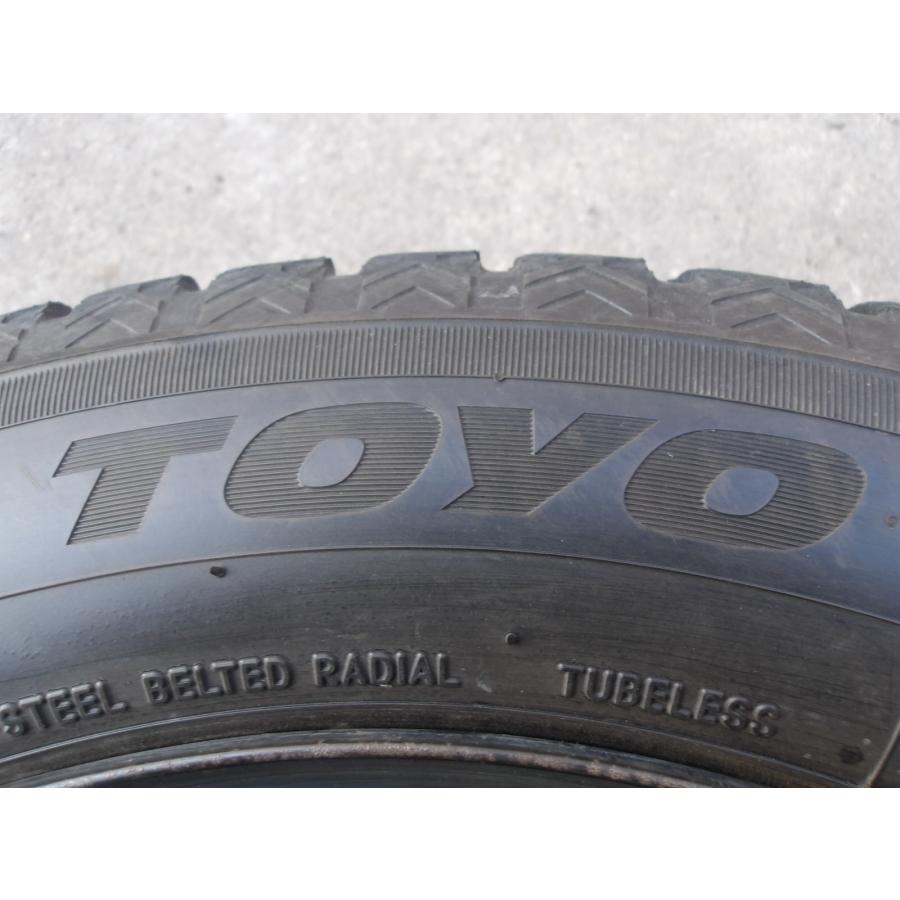 Q769-ソ2 中古タイヤ ホイール 送料無料 185/60R15 冬4本セット スタッドレス 84Q 185/60-15 185-60-15 トーヨー オブザーブ GIZ2 15インチ鉄ホイールの画像