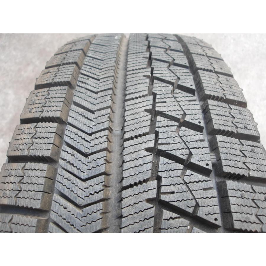Q823-ソ2 中古タイヤ ホイール 送料無料 175/65R15 冬4本セット スタッドレス 84Q 175/65-15 175-65-15 ブリヂストン ブリザック VRX 15インチ鉄ホイールの画像