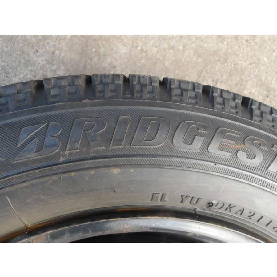 Q823-ソ2 中古タイヤ ホイール 送料無料 175/65R15 冬4本セット スタッドレス 84Q 175/65-15 175-65-15 ブリヂストン ブリザック VRX 15インチ鉄ホイールの画像