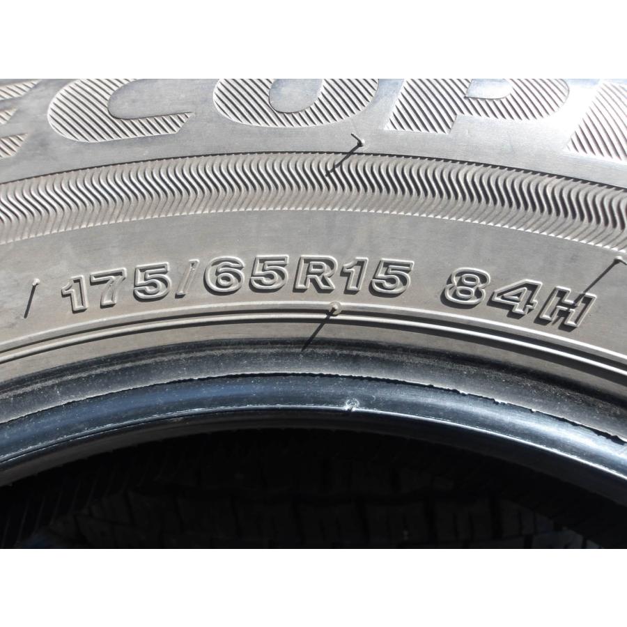 Q844-2 中古タイヤ 送料無料 175/65R15 夏4本セット サマータイヤ 84H 175/65-15 175-65-15 ブリヂストン エコピア EP150の画像
