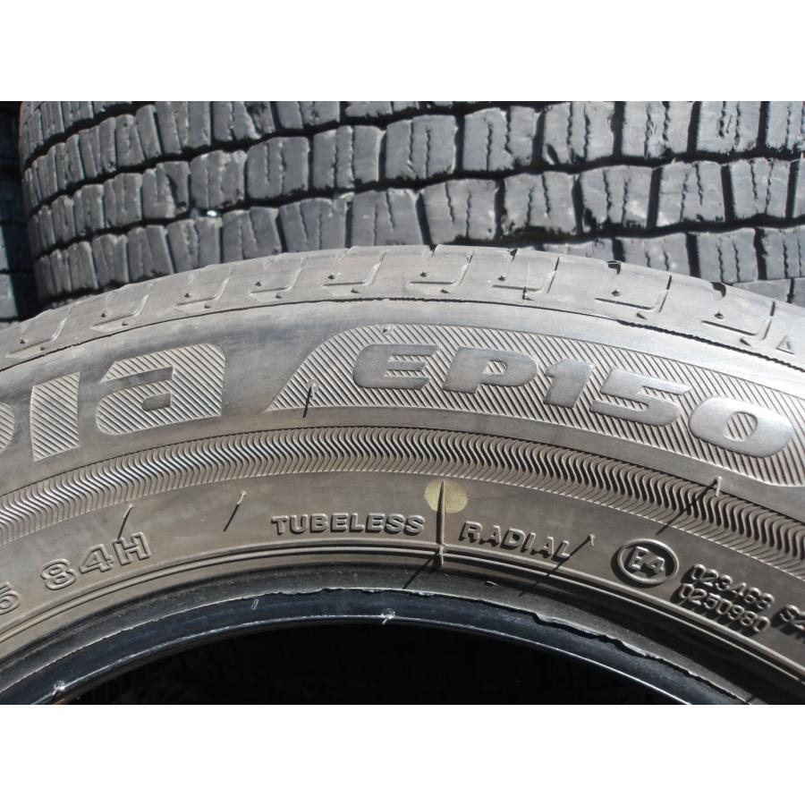 Q844-2 中古タイヤ 送料無料 175/65R15 夏4本セット サマータイヤ 84H 175/65-15 175-65-15 ブリヂストン エコピア EP150の画像