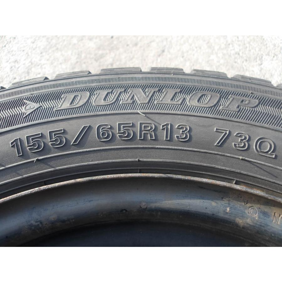 Q858-ソ2 中古タイヤ ホイール 送料無料 155/65R13 冬4本セット 