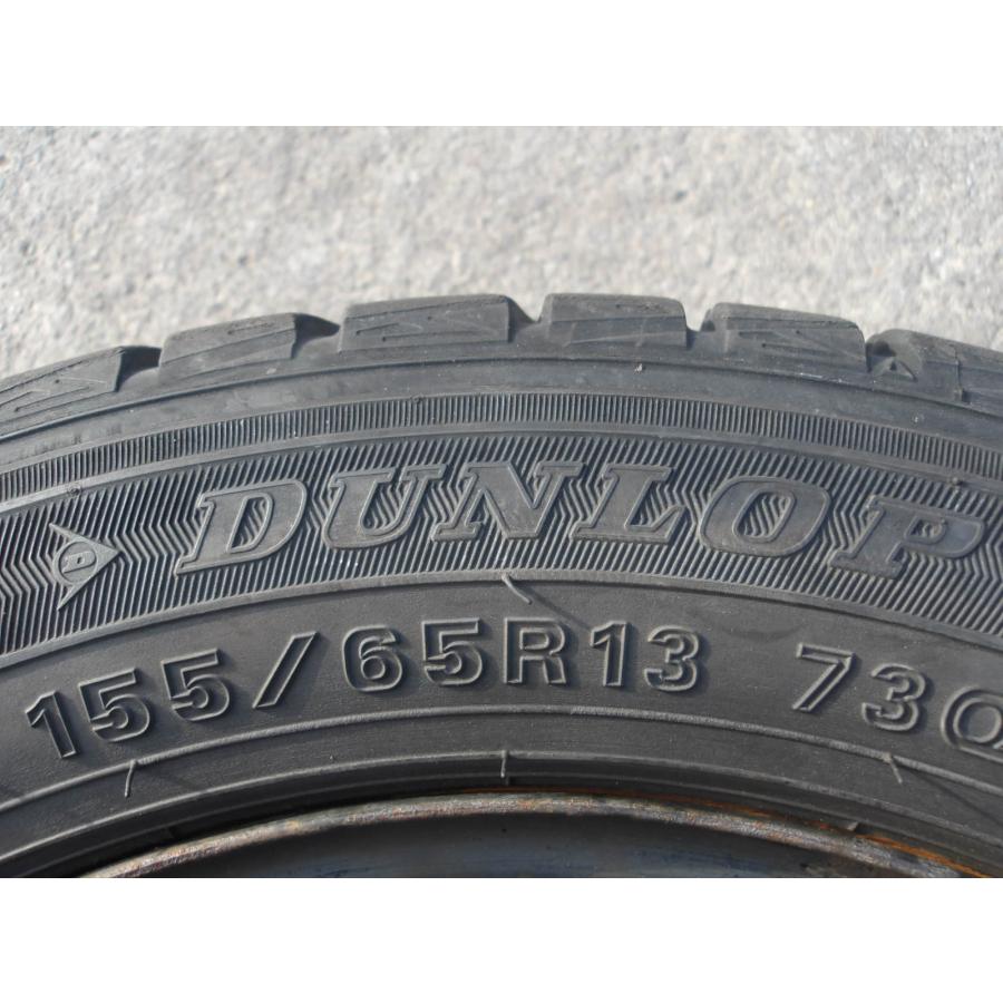 Q858-ソ2 中古タイヤ ホイール 送料無料 155/65R13 冬4本セット