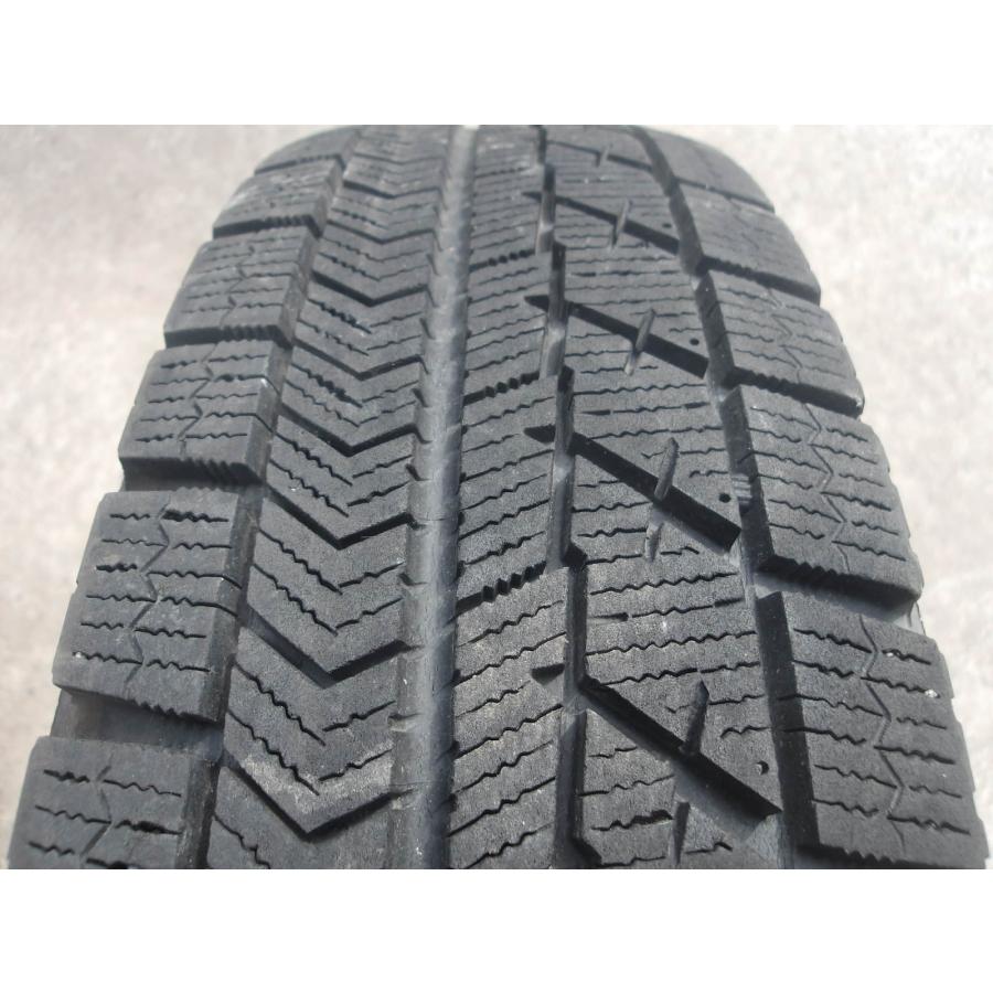 R200-ソ2 中古タイヤ ホイール 送料無料 145/80R13 冬4本セット スタッドレス 73Q 145/80-13 145-80-13 ブリヂストン ブリザック VRX 13インチ鉄ホイール_1