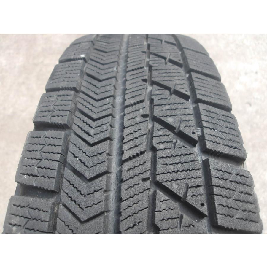R200-ソ2 中古タイヤ ホイール 送料無料 145/80R13 冬4本セット スタッドレス 73Q 145/80-13 145-80-13 ブリヂストン ブリザック VRX 13インチ鉄ホイール_2