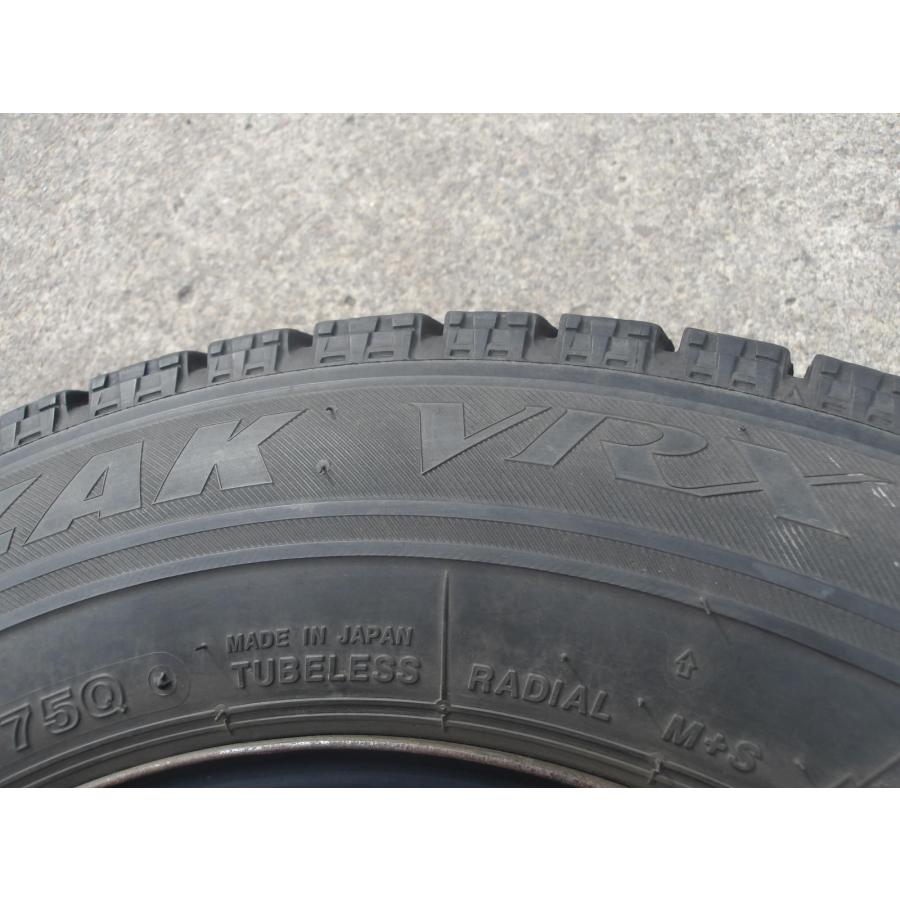R200-ソ2 中古タイヤ ホイール 送料無料 145/80R13 冬4本セット スタッドレス 73Q 145/80-13 145-80-13 ブリヂストン ブリザック VRX 13インチ鉄ホイール_7
