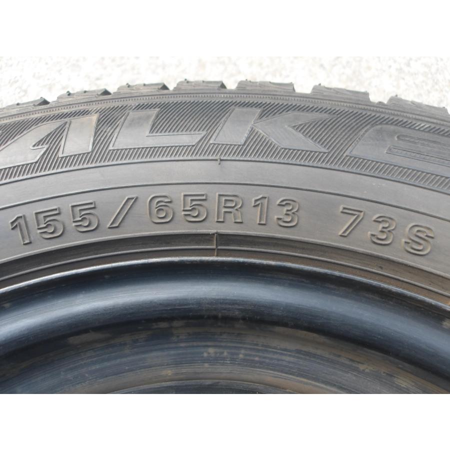 R316-ソ2 中古タイヤ ホイール 送料無料 155/65R13 冬4本セット