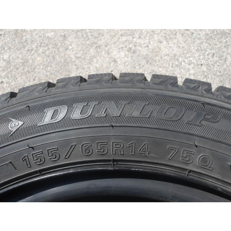 R440-ソ2 中古タイヤ ホイール 送料無料 155/65R14 冬4本セット