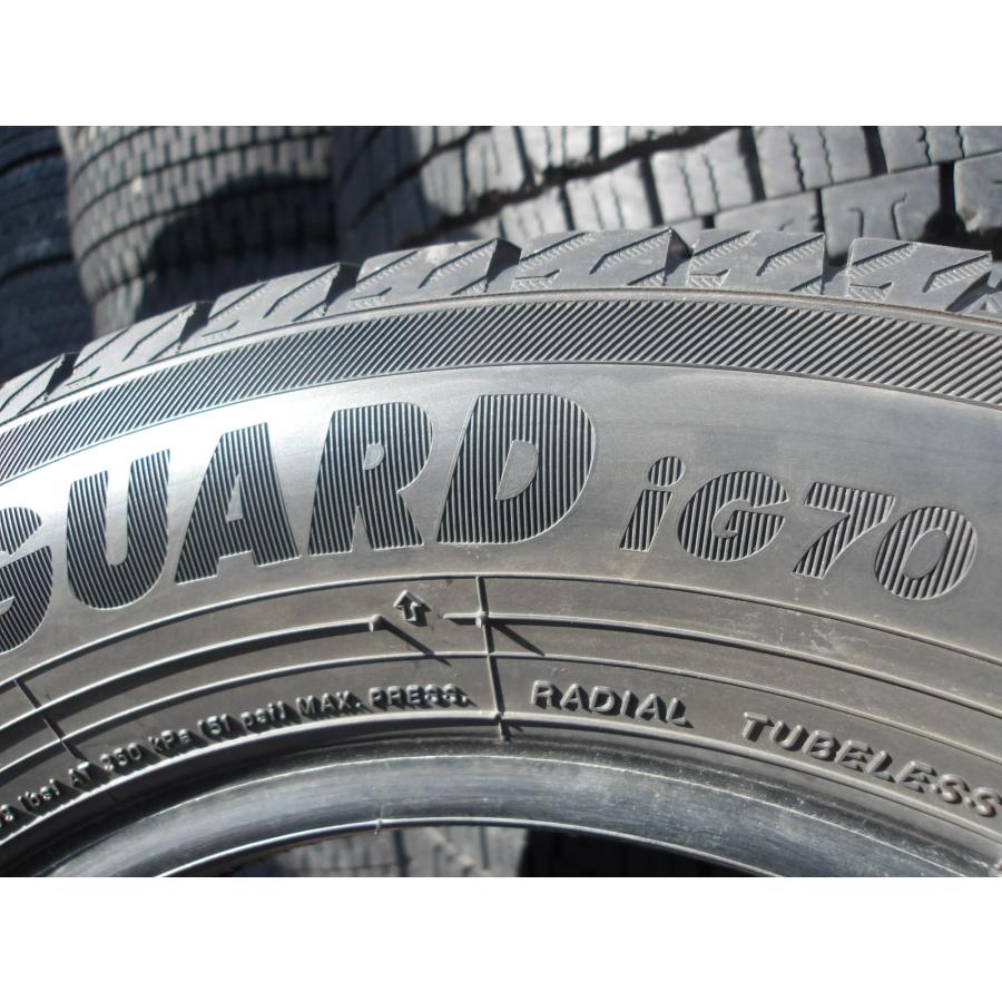 X9-1 中古タイヤ 送料無料 155/70R13 冬4本セット スタッドレス 75Q 155/70-13 155-70-13 ヨコハマ アイスガード iG70_7