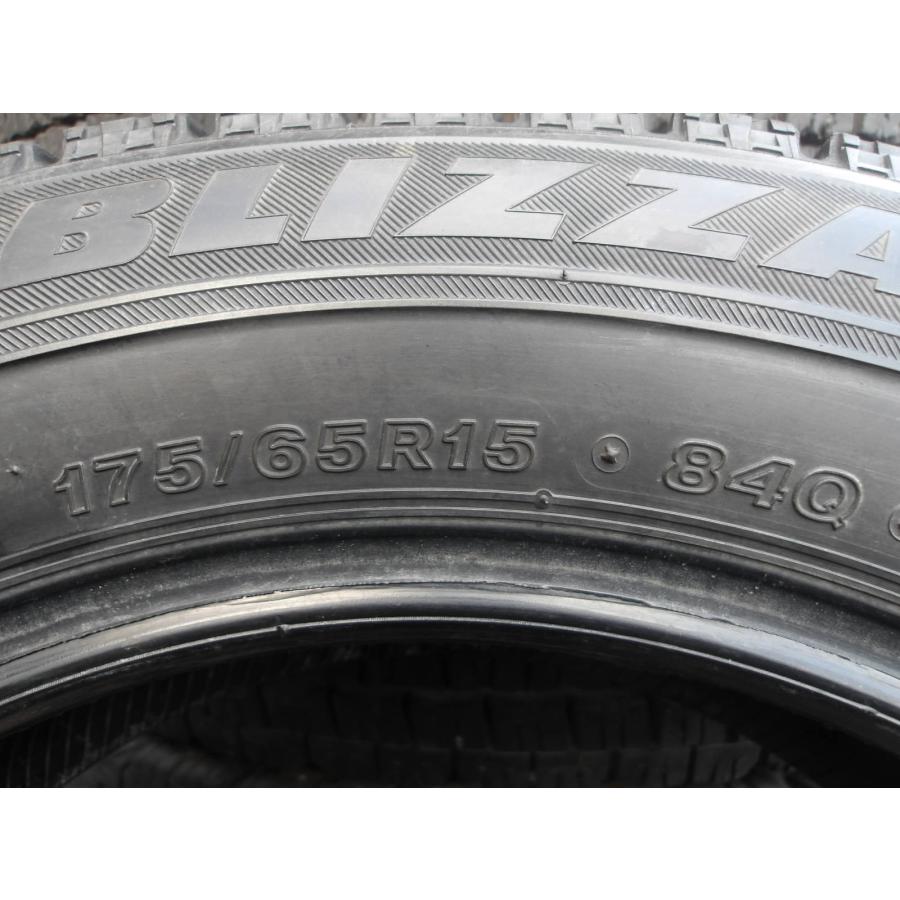 Y923-1 中古タイヤ 送料無料 175/65R15 冬4本セット スタッドレス 84Q 175/65-15 175-65-15 ブリヂストン ブリザック VRXの画像