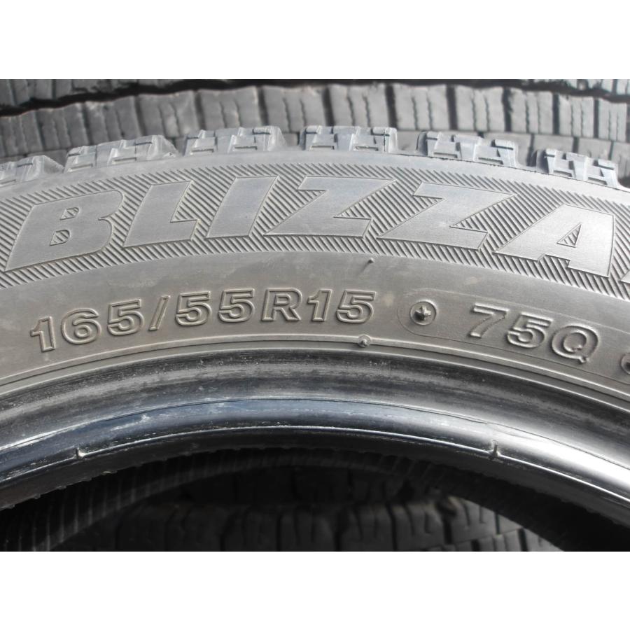 Y983-14 中古タイヤ 送料無料 165/55R15 冬4本セット スタッドレス 75Q 