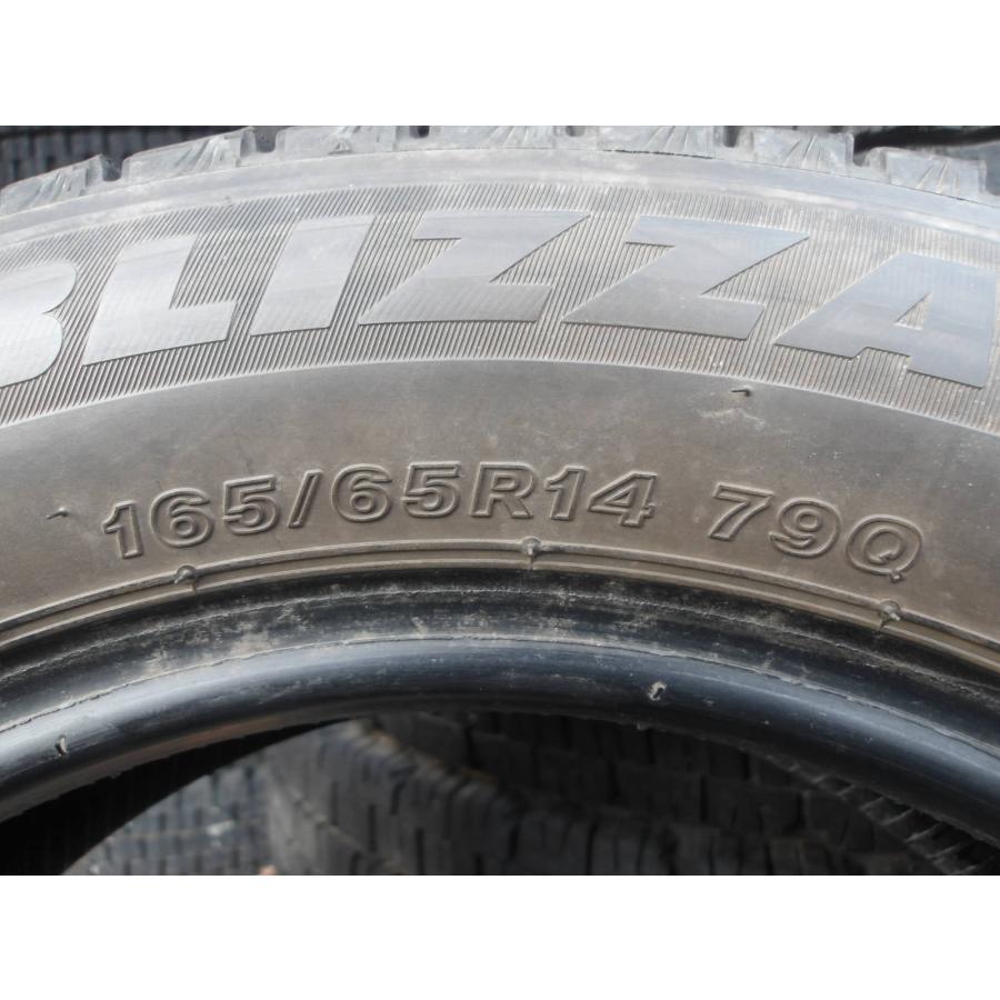 Y997-14 中古タイヤ 送料無料 165/65R14 冬4本セット スタッドレス 79Q 165/65-14 165-65-14 ブリヂストン ブリザック VRX3_5