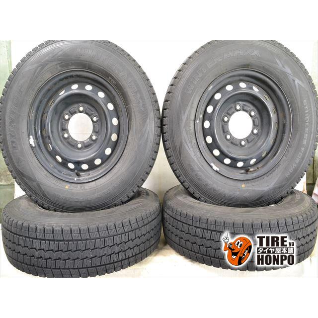 中古タイヤ 4本セット 195/80R15 107/105L ダンロップ ウィンター 