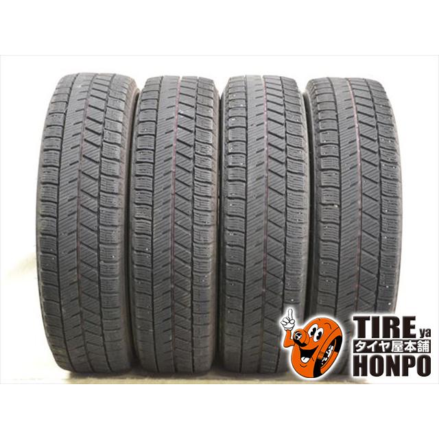 ⑤2021年製155/65R13バリ山！ツブ有り！中古スタッドレス4本　冬タイヤ バリ山ブリヂストン 155/65R13 軽自動車用スタッドレスタイヤ・アルミ