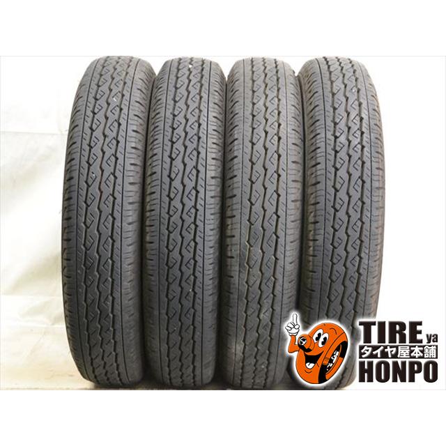 中古タイヤ 4本セット 155/80R14 88/86N ブリヂストン V600 サマー 