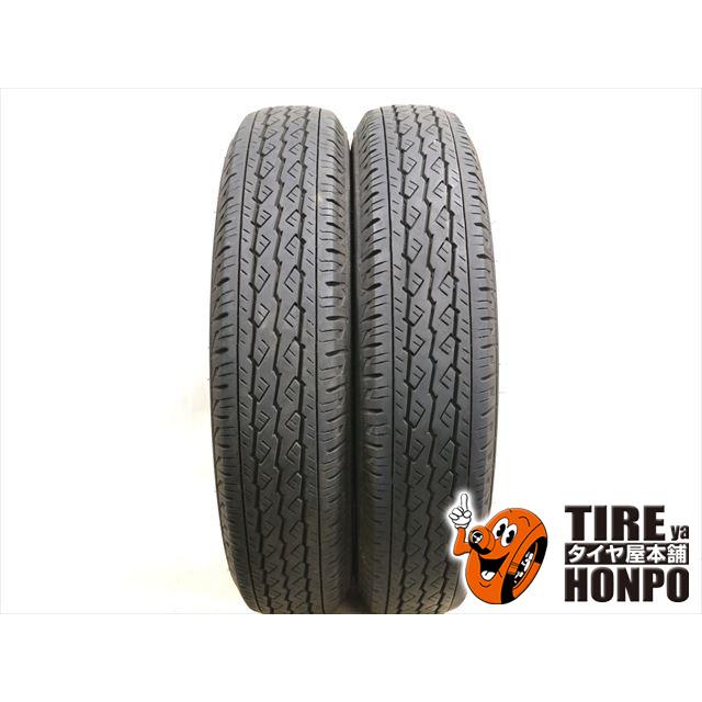中古タイヤ 2本セット 155/80R14 88/86N ブリヂストン V600 サマー 