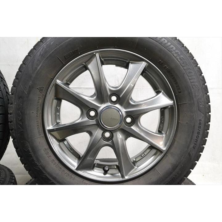 中古タイヤ 4本セット 145/80R13 75Q ブリヂストン ブリザックVRX3