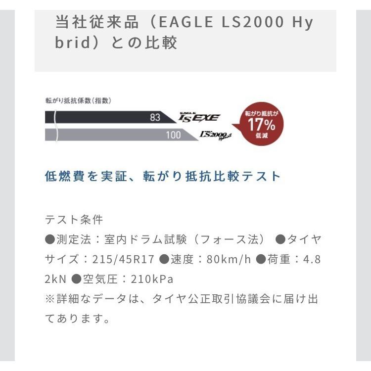 ☆ 日本製　グッドイヤー　タイヤ　EAGLE LS EXE  235/45R17  94W ☆ ４本セット イーグル LS エグゼ｜tire-prince｜08
