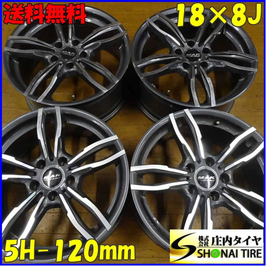 4本SET 会社宛 送料無料 18×8J MAK MFF FLOW FORGED アルミ 5穴 PCD 