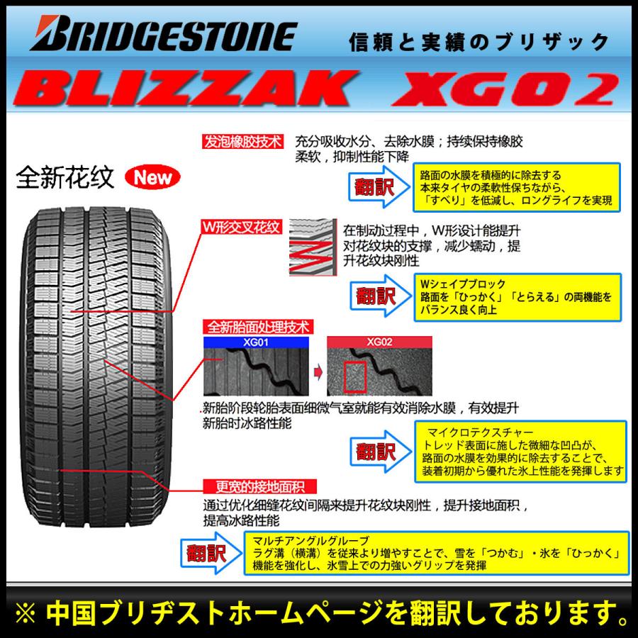 2025年製 新品 2本価格 215/50R17 91S 冬 ブリヂストン BS ブリザック XG02 レヴォーグ レガシィ リーフ 特価 会社宛 送料無料 NO,BS1745の画像