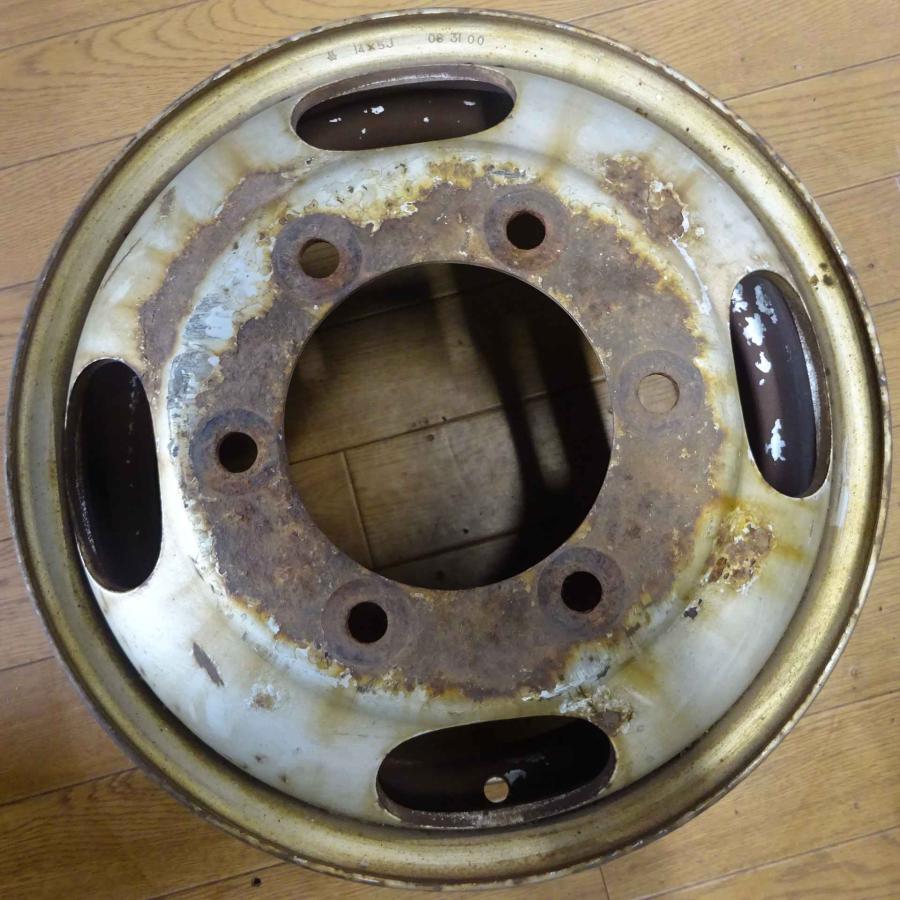 6本SET 会社宛 送料無料 14×5J トラック スチール ホイール 鉄 6穴 PCD