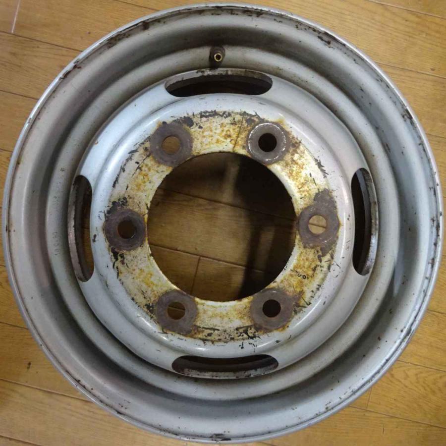 6本SET 会社宛 送料無料 15.5×5.25 トラック スチール 鉄ホイール 6穴