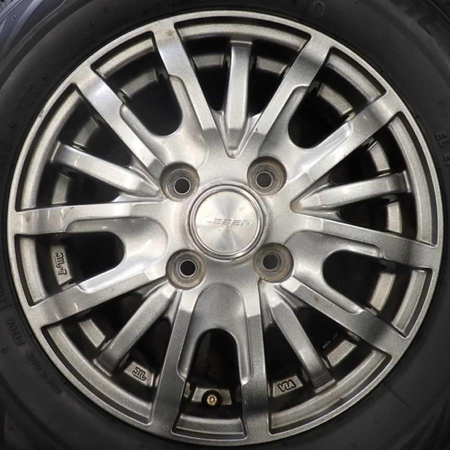 冬4本SET 会社宛 送料無料 145/80R13×4J 757Q ブリヂストン ブリザック 