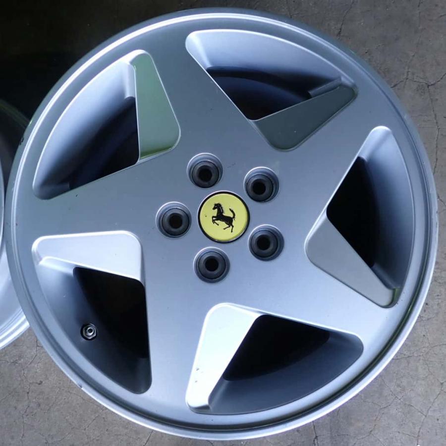 現品限り 2本SET 会社宛送料無料 17×9J フェラーリ 348純正 アルミ