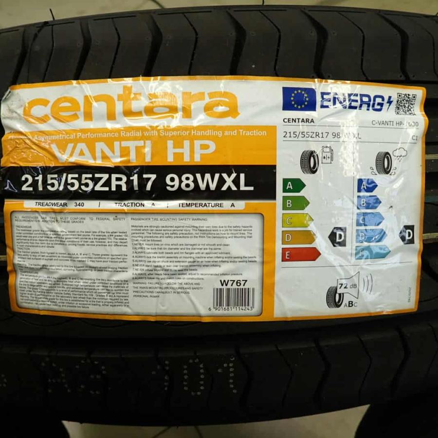 夏新品2022年製 4本SET 会社宛 送料無料 215/55R17 98W centara VANTI 