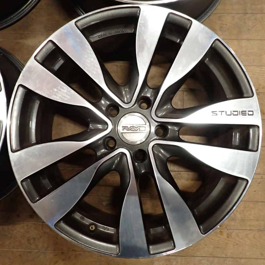 4本SET 会社宛 送料無料 18×7.5J RAYS STUDIED アルミ 5穴 PCD114.3mm