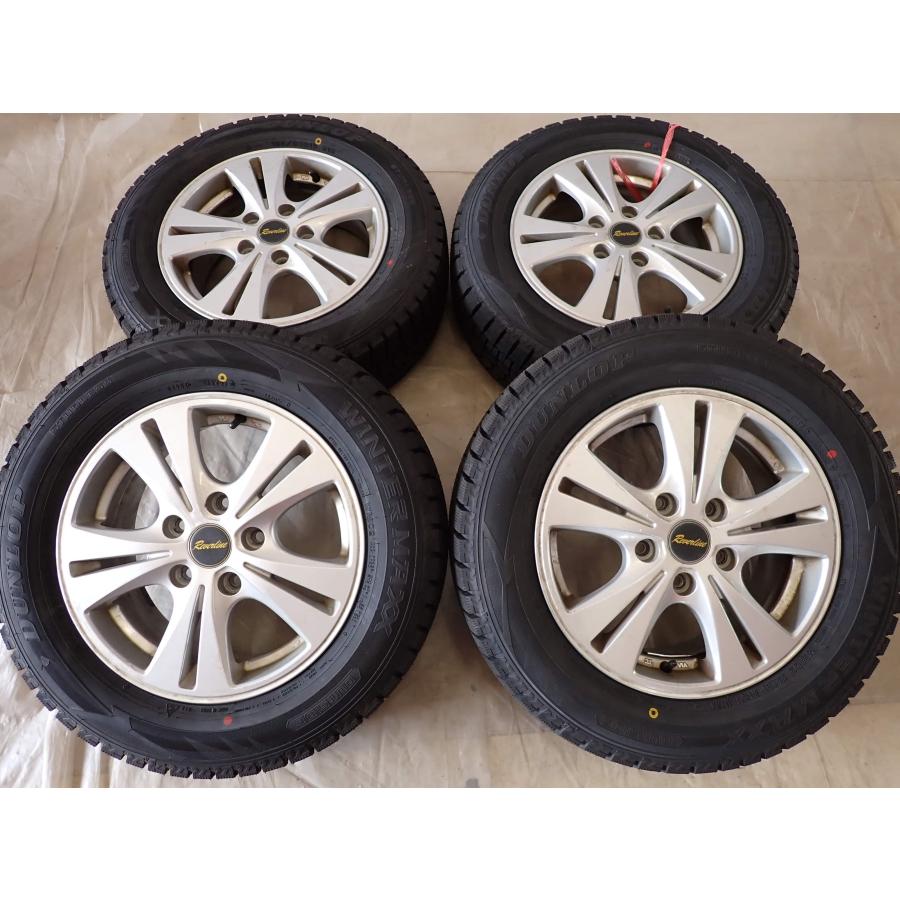 冬 新品 2024年製 4本SET 会社宛 送料無料 195/65R15×6J 91S ダンロップ WINTER MAXX WM02 アルミ ステップ アクセラ ヴォクシー NO,D6472_2