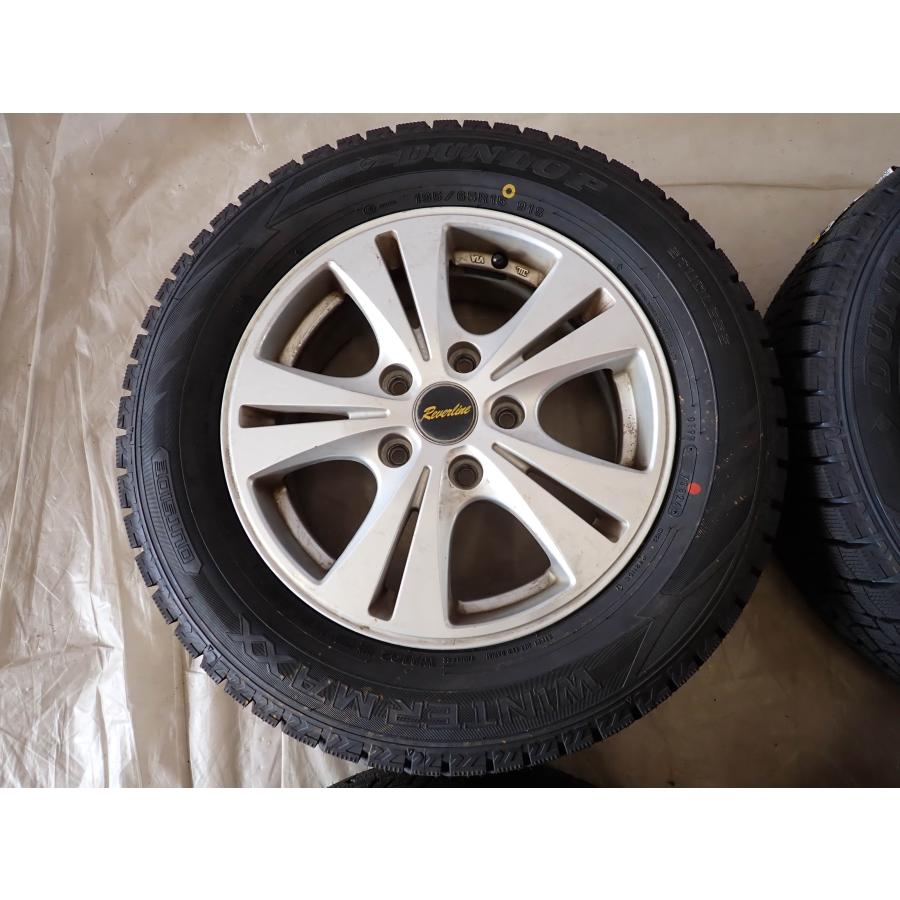 冬 新品 2024年製 4本SET 会社宛 送料無料 195/65R15×6J 91S ダンロップ WINTER MAXX WM02 アルミ ステップ アクセラ ヴォクシー NO,D6472_3