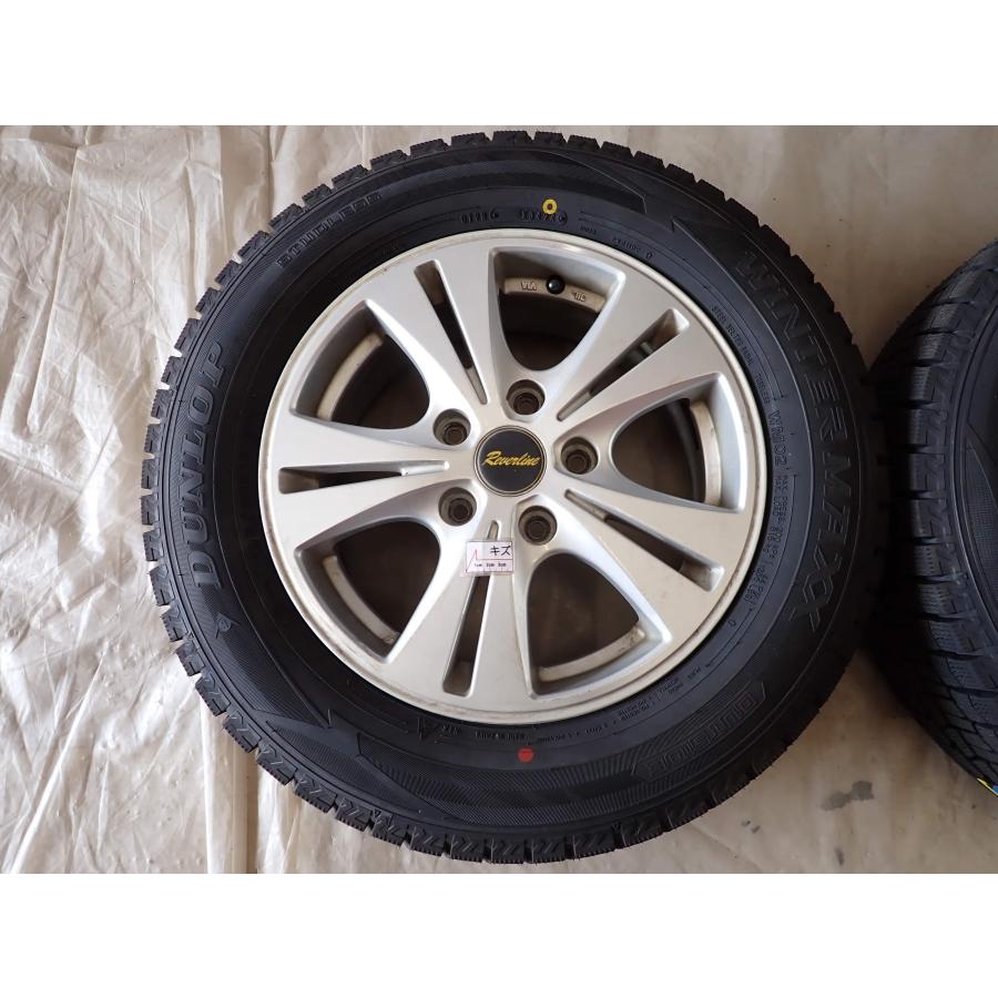 冬 新品 2024年製 4本SET 会社宛 送料無料 195/65R15×6J 91S ダンロップ WINTER MAXX WM02 アルミ ステップ アクセラ ヴォクシー NO,D6472_5