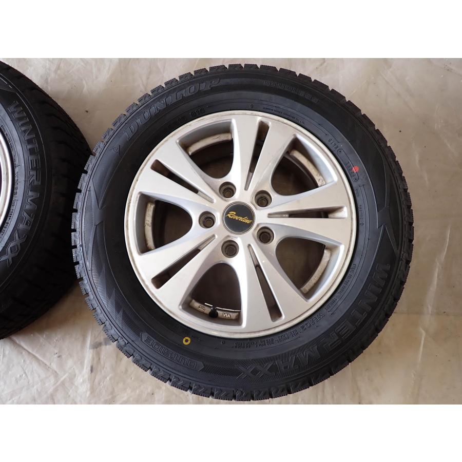 冬 新品 2024年製 4本SET 会社宛 送料無料 195/65R15×6J 91S ダンロップ WINTER MAXX WM02 アルミ ステップ アクセラ ヴォクシー NO,D6472_6