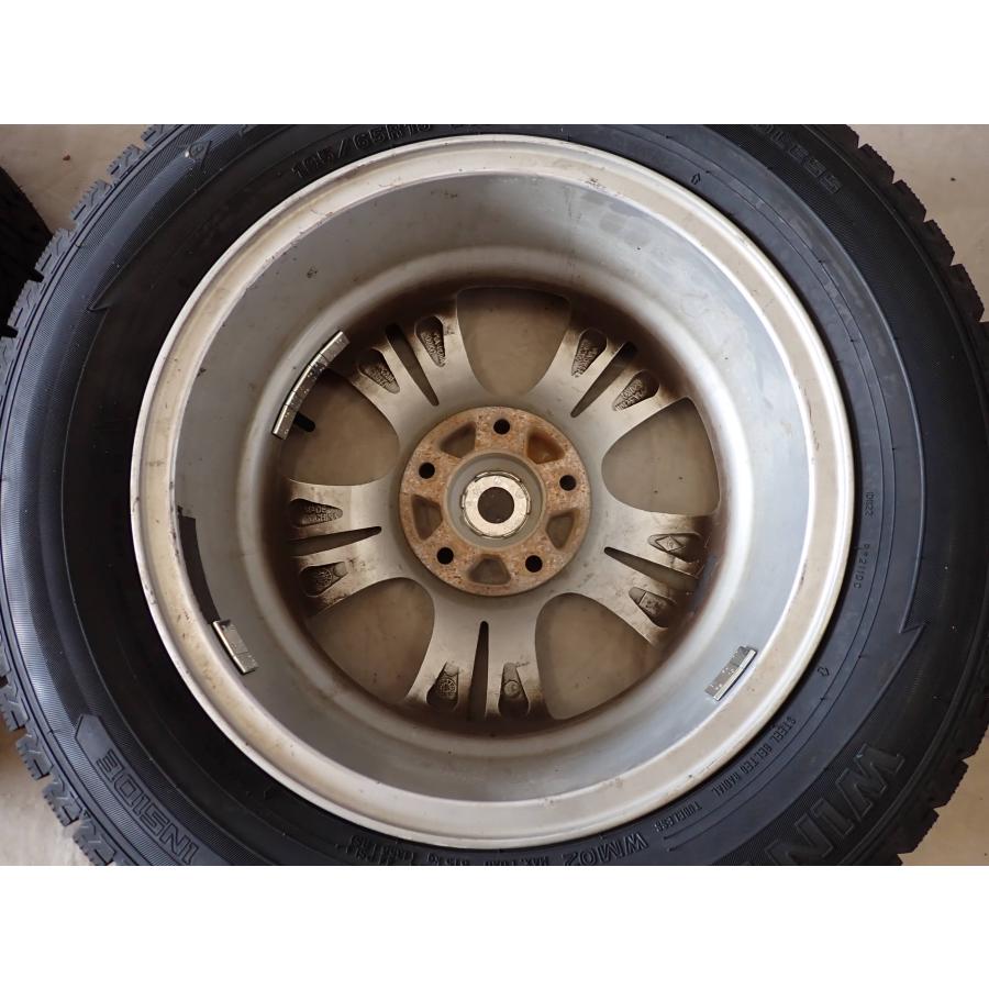 冬 新品 2024年製 4本SET 会社宛 送料無料 195/65R15×6J 91S ダンロップ WINTER MAXX WM02 アルミ ステップ アクセラ ヴォクシー NO,D6472_7
