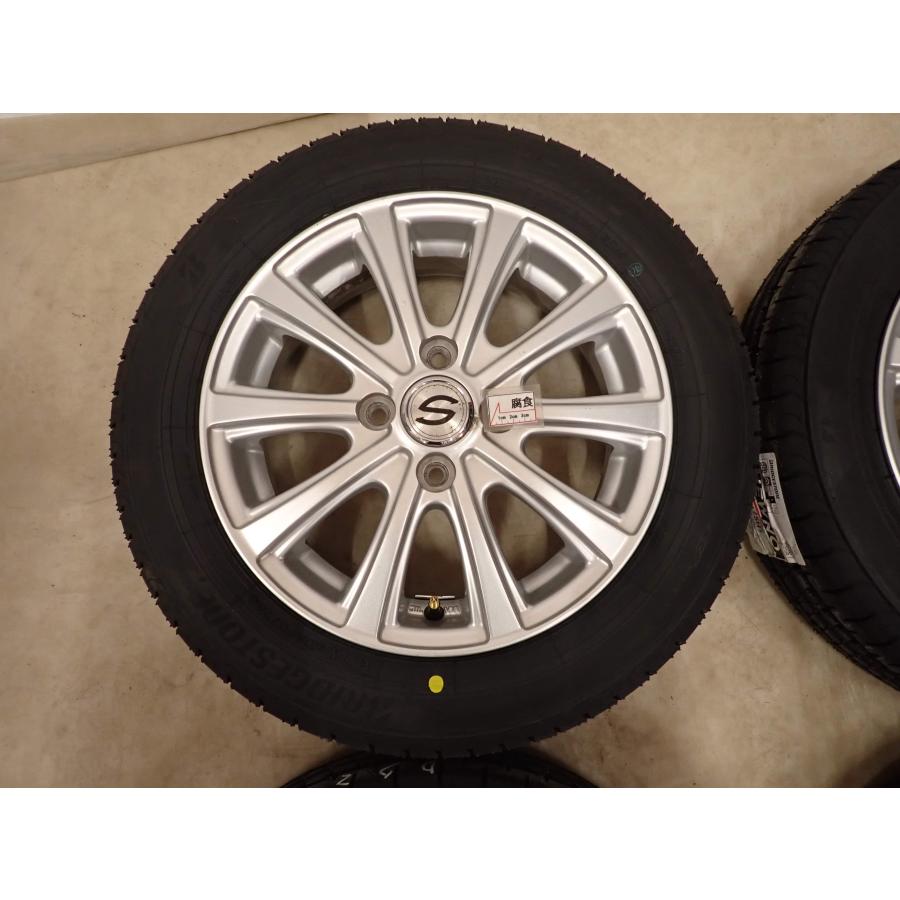 夏4本SET 新品 2026年製 会社宛送料無料 155/65R14×4.5J 75H ブリヂストン BS ECOPIA NEWNO アルミ N-BOX スペーシア デリカミニ NO,D7246_4