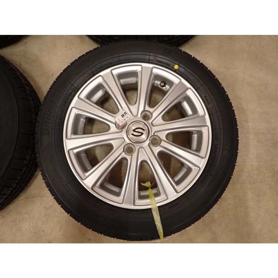 夏4本SET 新品 2026年製 会社宛送料無料 155/65R14×4.5J 75H ブリヂストン BS ECOPIA NEWNO アルミ N-BOX スペーシア デリカミニ NO,D7246_7
