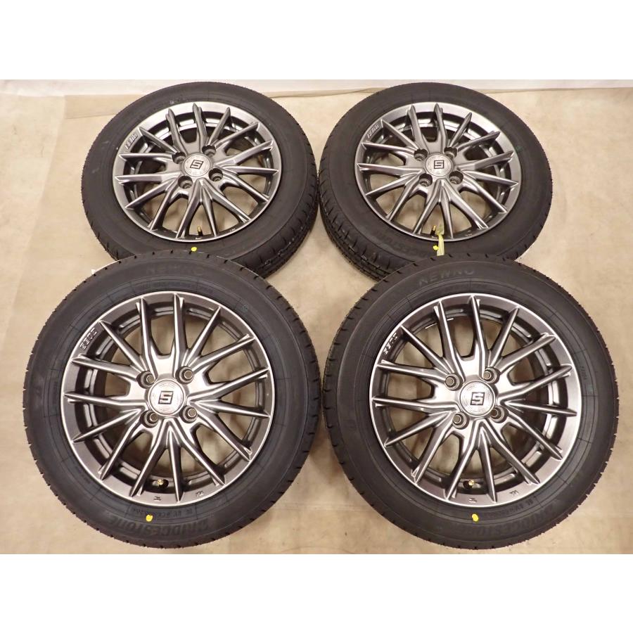夏4本SET 新品 2026年製 会社宛送料無料 155/65R14×4.5J 75H ブリヂストン BS ECOPIA NEWNO アルミ N-BOX スペーシア デリカミニ NO,D7248_3