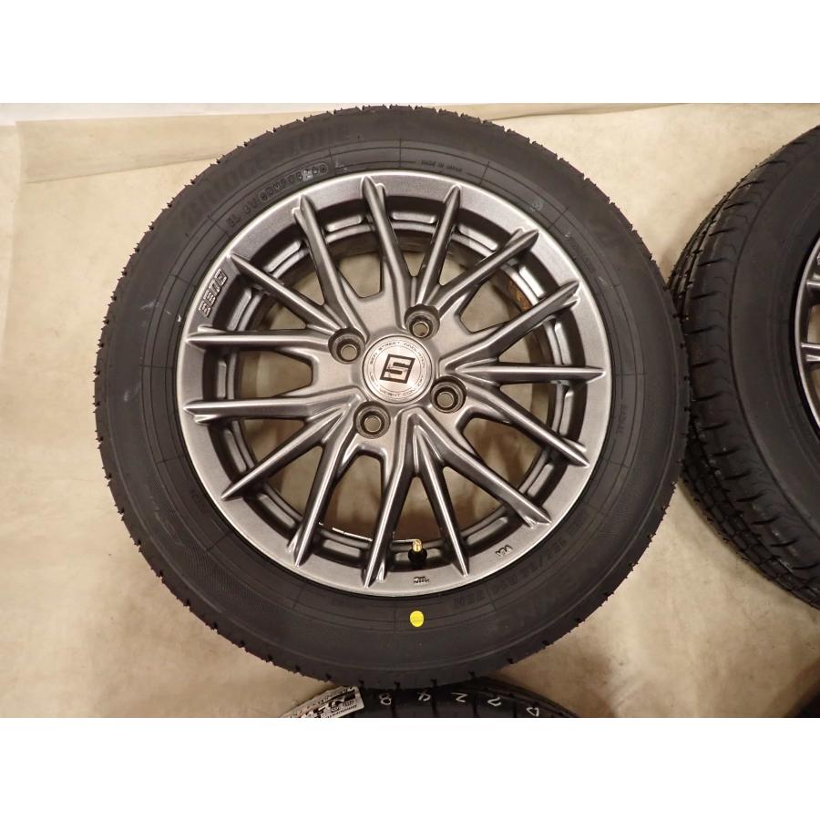 夏4本SET 新品 2026年製 会社宛送料無料 155/65R14×4.5J 75H ブリヂストン BS ECOPIA NEWNO アルミ N-BOX スペーシア デリカミニ NO,D7248_4