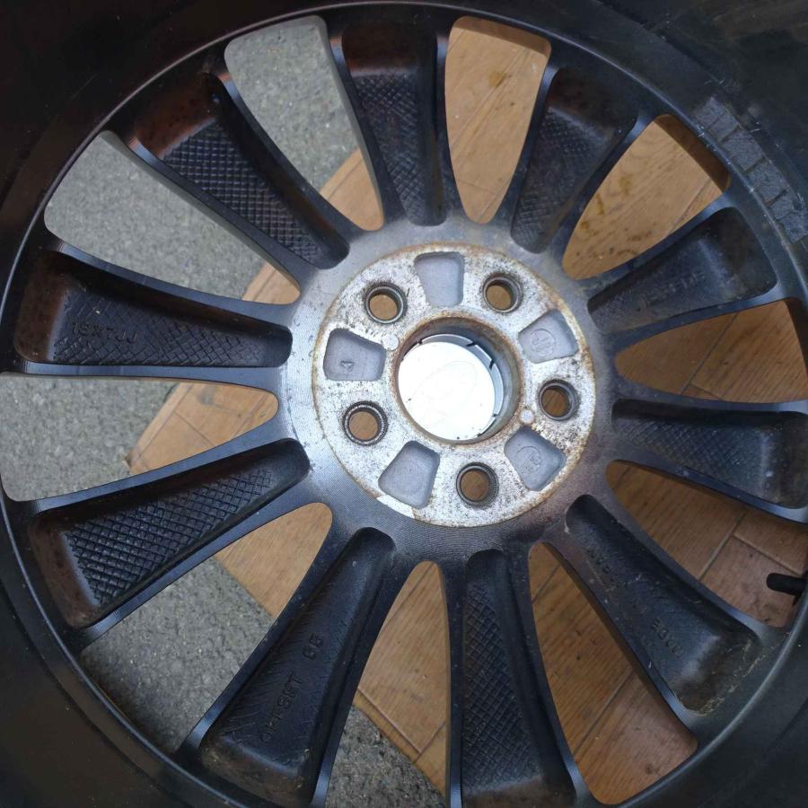 4本SET 会社宛送料無料 18×7J スバル 純正 アルミ 5穴 PCD 100mm +55