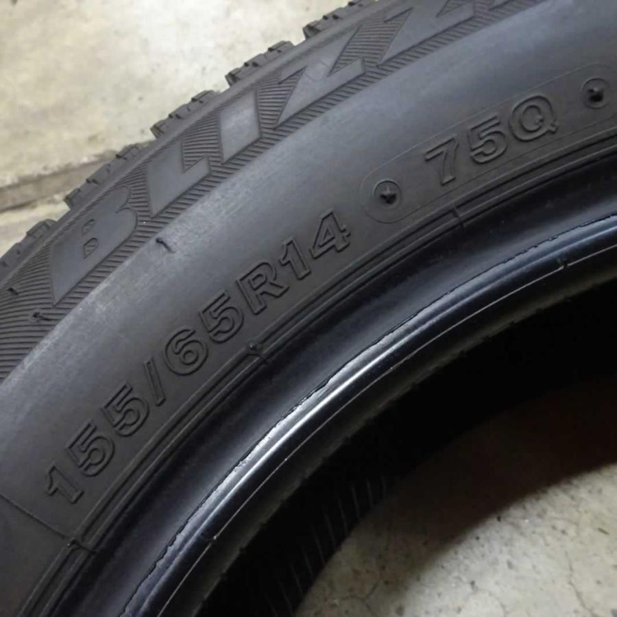 冬4本 会社宛 送料無料 155/65R14 75Q ブリヂストン ブリザック VRX 2021年製 ウェイク ソニカ タント ミラ NBOX アルト ワゴンR NO,E2232の画像