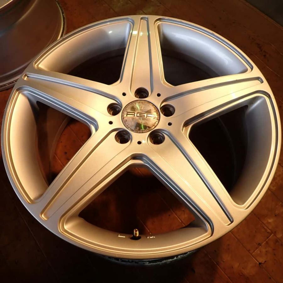 4本 会社宛 送料無料 19×8.5J AGA アルミ 5穴 PCD 112mm +56 ハブ径 