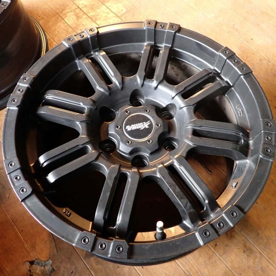4本SET 会社宛 送料無料 17×8J BMUD X アルミ ホイール 6穴 PCD 139.7 