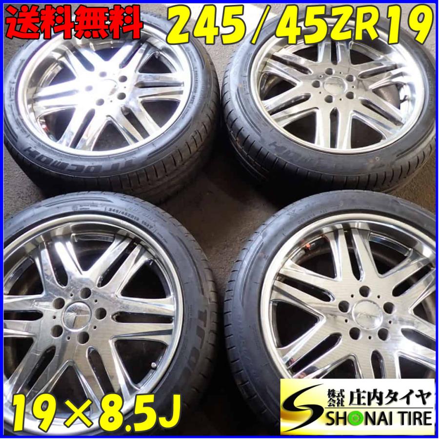 夏4本 会社宛 送料無料 245/45R19×8.5J 102Y TRACMAX 2021年製 タナベ 