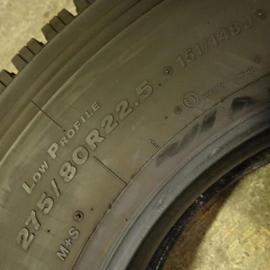 冬 4本SET 会社宛 送料無料 275/80R22.5 151/148 TB ブリヂストン W999